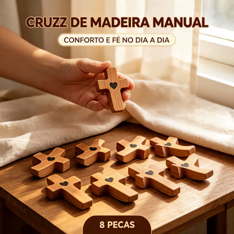 8 Peças Cruz De Madeira Portátil Oração Pequena Presente De Incentivo
