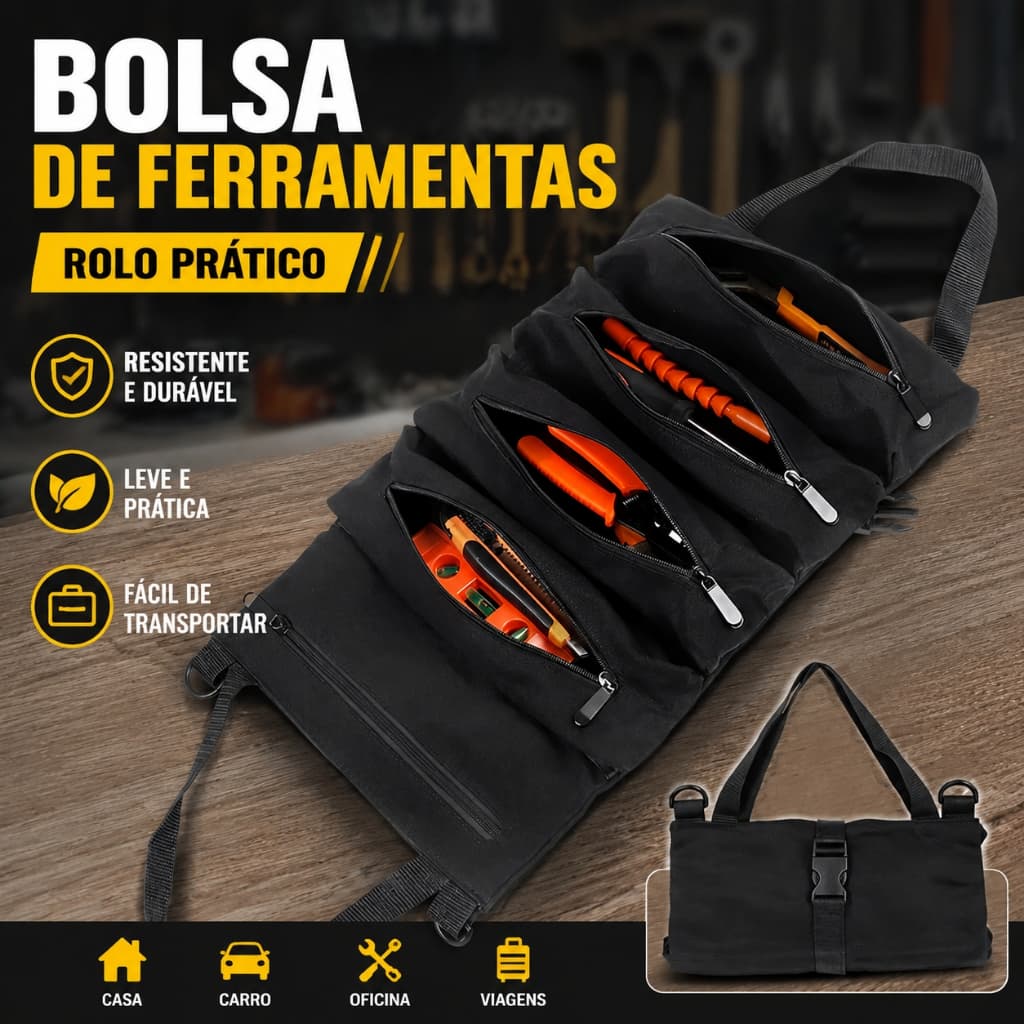 Bolsa De Ferramentas Rolo Prático Estojo Ferramenta Maleta