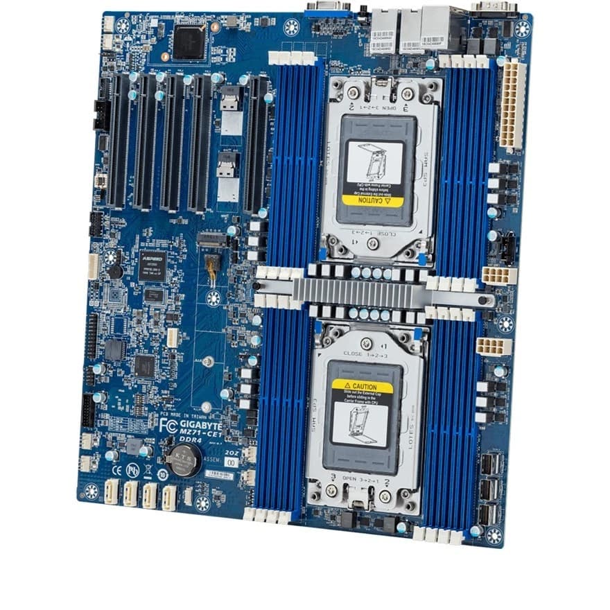 Gigabyte MZ71-CE1 (rev . 3 x/4) Soquete De Placa-Mãe LGA 4094 Suporte AMD EPYC 7003 SP3