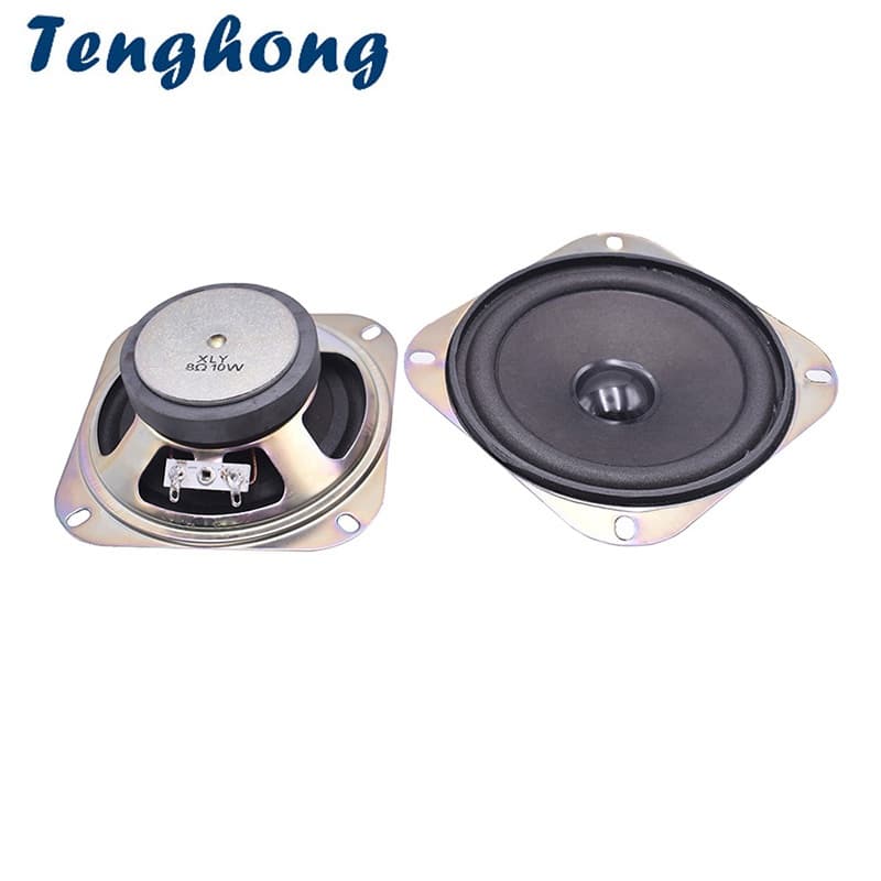 Tenghong 2pcs 4 Polegada 100MM Unidade De Alto-Falante De Áudio 4 Ohm 8 10W Bolha De Papel Falantes Multimídia Laterais