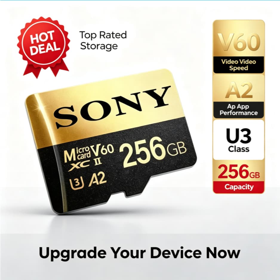Cartão De Memória Micro SD Sony 128 Gb 256 De Alta Velocidade C10 U3 A2 V60 , Adequado Para Telefones Celulares , Câmera