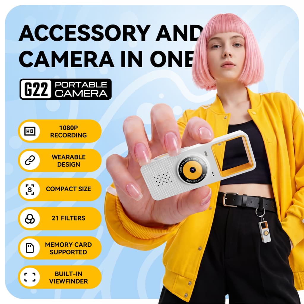 Chaveiro Portátil Mini Câmera 1080P HD Gravador De Vídeo 27.2g Wearable Corpo Cam USB Webcam Com 21 Filtros Tipo-C Para