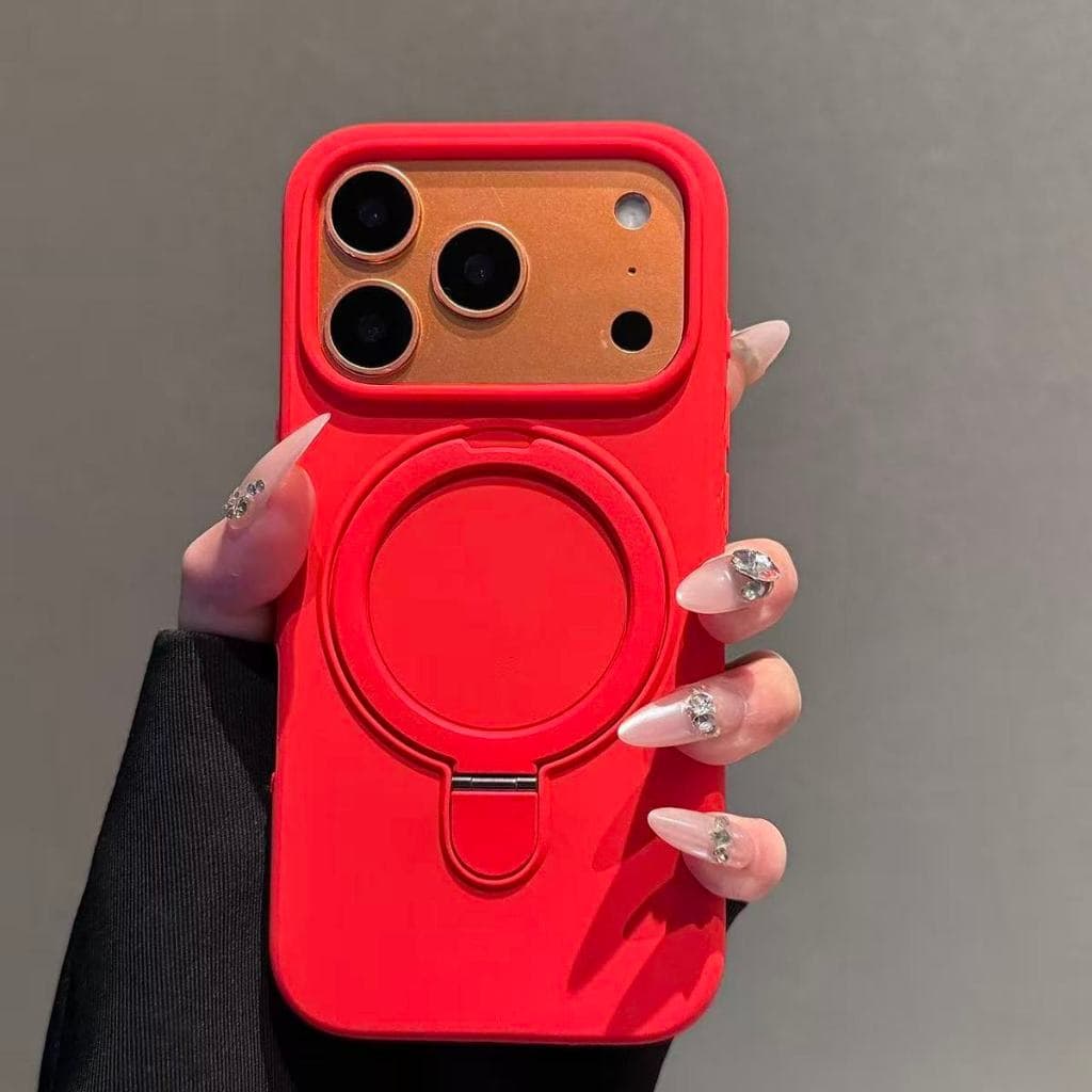 Capa de telefone com suporte magnético de Silicone líquido de alta qualidade, adequada para iPhone 13 14 15 16 17 Pro Ma