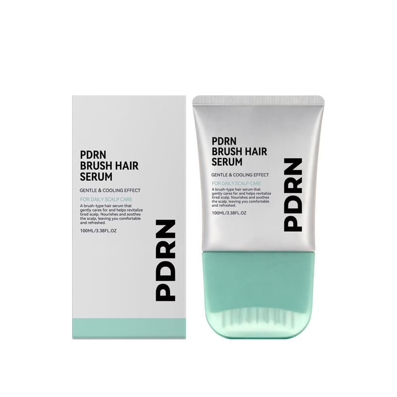 Sérum PDRN para Cabelos 100ml, Escova Massageadora Aplicadora, Cuidado do Couro Cabeludo e Nutrição Capilar**