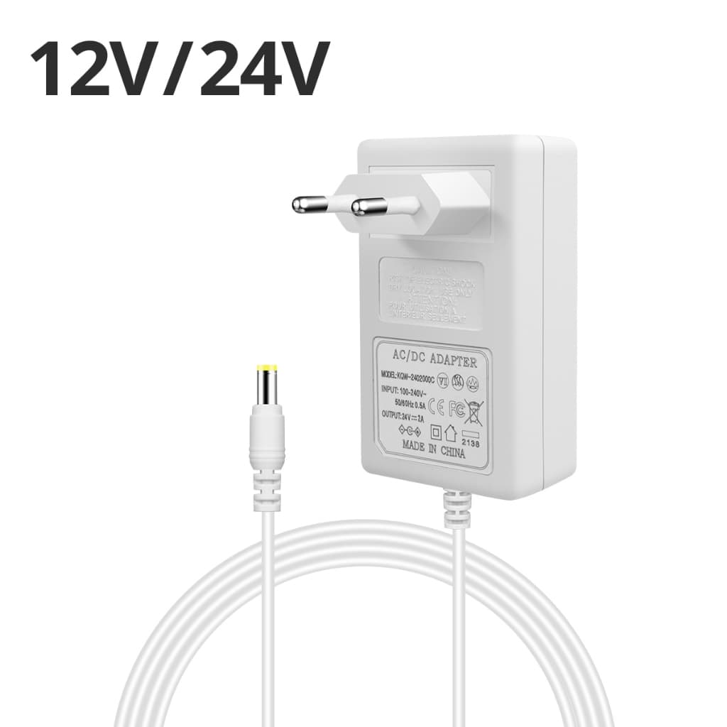 Adaptador De Alimentação Universal DC12V 24V 2A 3A Carregador De 5.5 Mm x 2.1