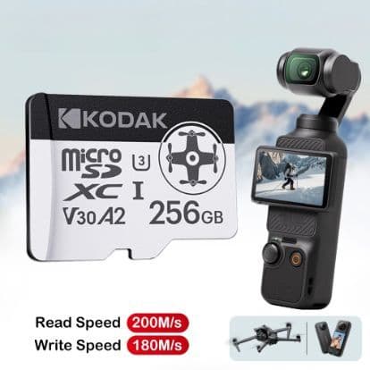 Cartão SD Para Câmeras De Ação De Memória De Até/s Action 5 Nano o Hero 13