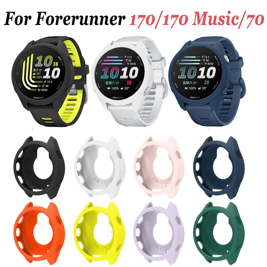 Capa De Silicone Macio Para Garmin Forerunner 170/170 Música/70 Smartwatch Relógio Inteligente Oco Protetor Acessórios