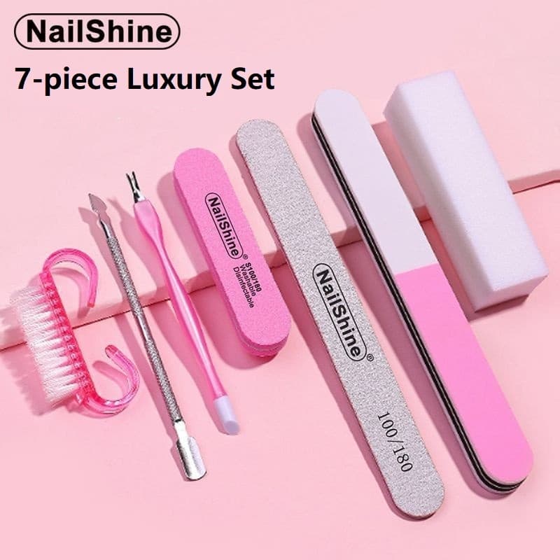 Kit Manicure 7 Peças Luxo – Conjunto Completo com Aparador, Esfoliante e Ferramentas Básicas – Ideia de Presente