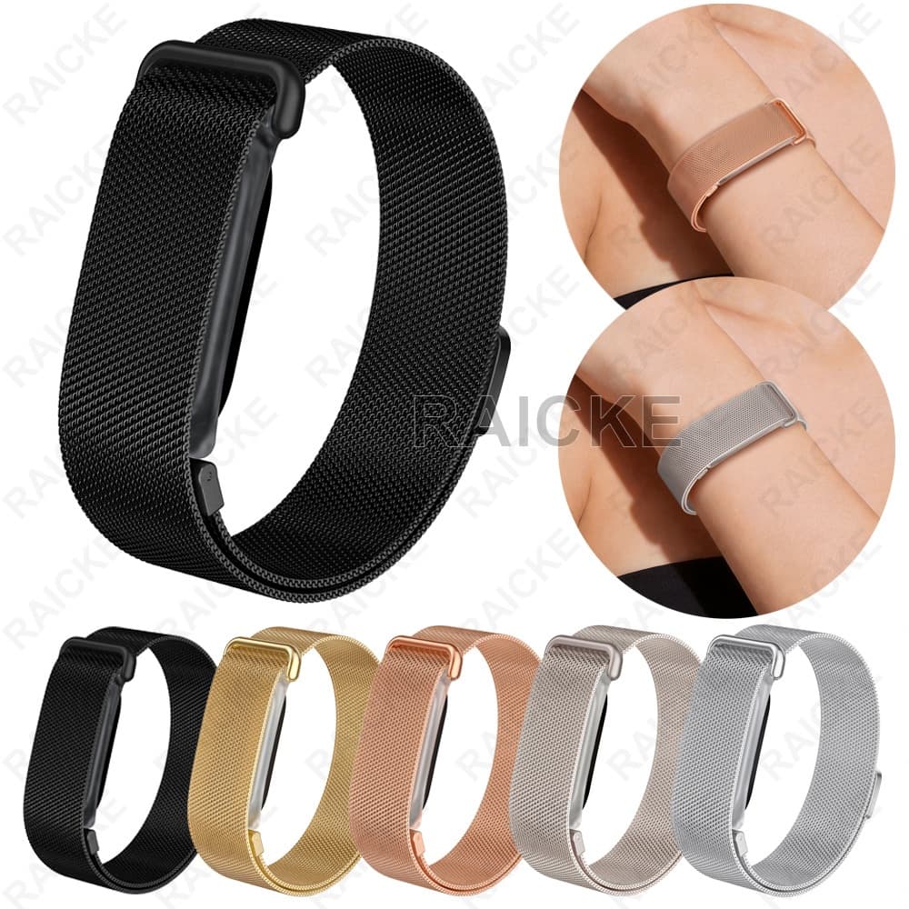 Pulseira De Metal Magnética Milanesa , Aço Inoxidável À Prova D'água Para Google Fitbit Air
