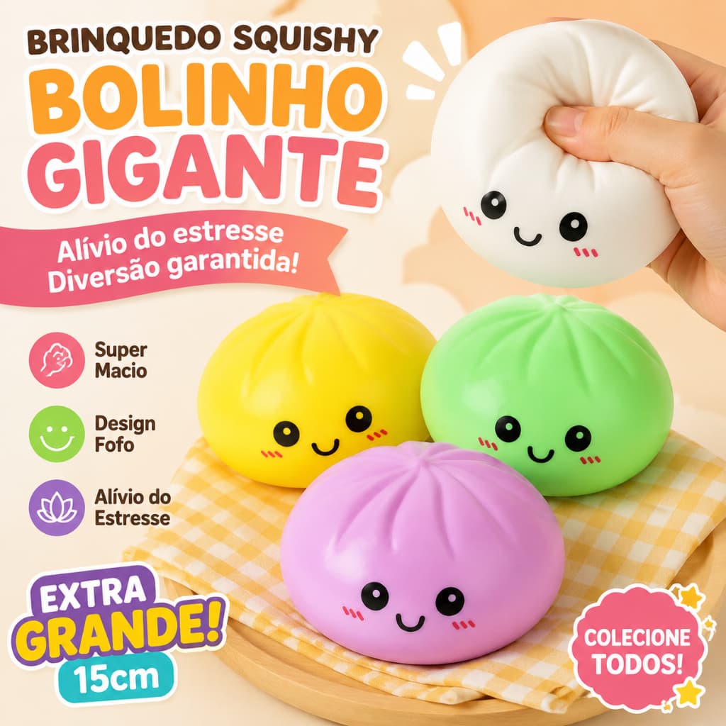 Brinquedo Squishy De Bolinho Gigante-Pãezinhos De Simulação Extra Grande Pitada Alívio Do Estresse