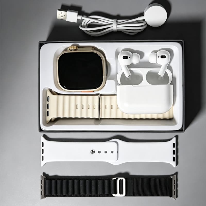 Conjunto 4 Em 1 Relógio Digital Sem Fio Fone De Ouvido i13 Festival Presente Kit Smartwatch Inteligente
