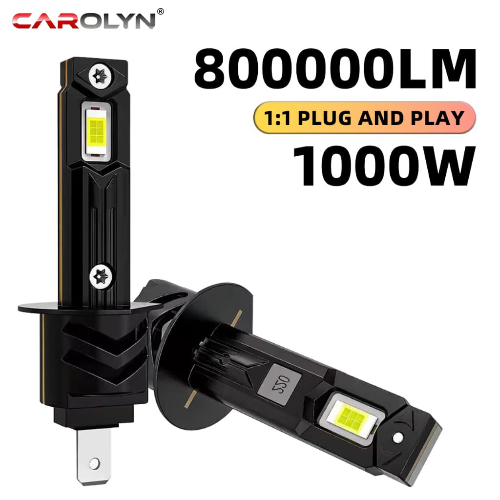 2 Pçs H1 Luzes LED Lâmpadas Super Brilhante Alto Canbus Feixe Baixo Para H1 Farol Com Ventilador Luz Auto Diodo Nevoeiro