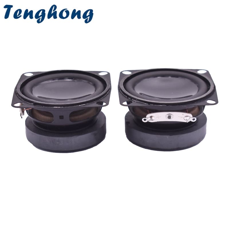 Tenghong 2 Peças 2 Tamanhos 52MM Mini Alto-Falantes Portáteis De Áudio 4 Ohm 5W Falante De Gama Completa Lado De Borrach