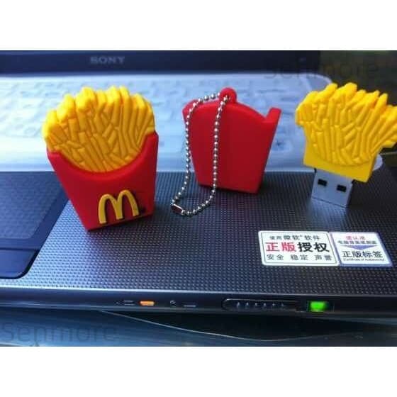 2TB USB 1TB 128GB 64GB 32GB Memory Stick 16GB 8GB 4GB 2GB 1GB Cartoon Fry Shell Material
