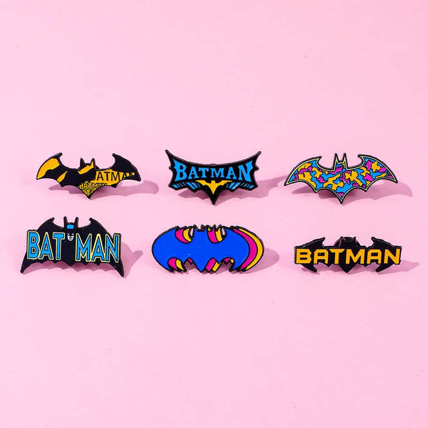 [6pçs] Broches de Liga do Batman - Decora Roupas e Mochilas