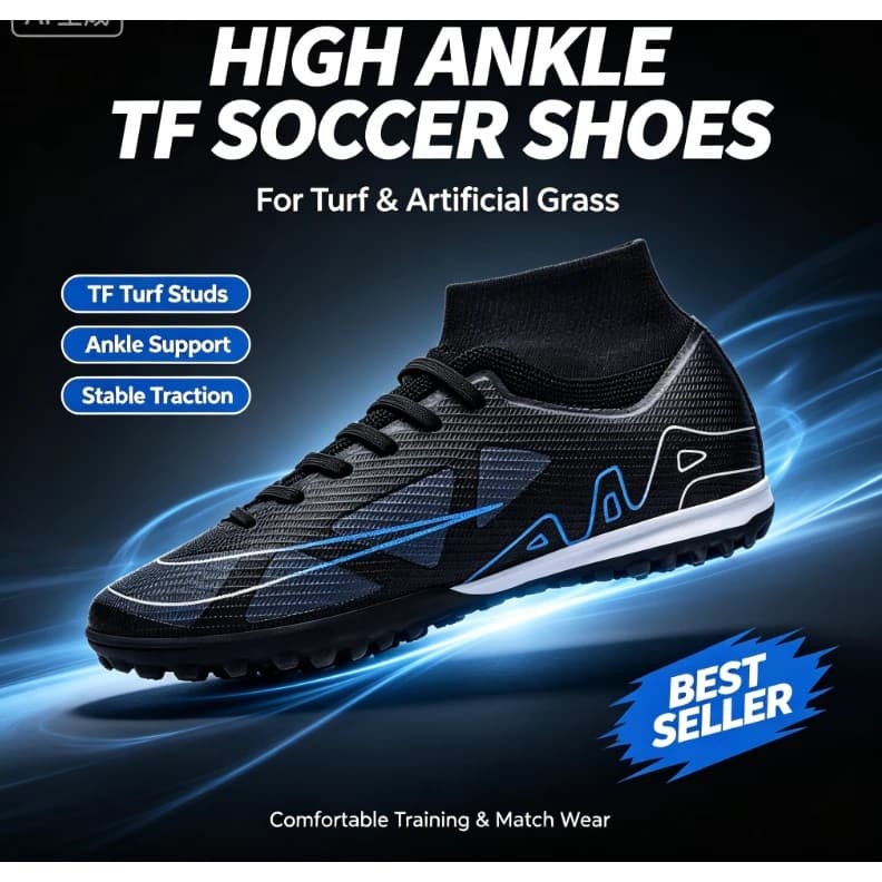 COD Society chuteira Botas De Futebol TF Masculinas Unissex Chuteiras De Grama Artificial Antiderrapantes E Confortáveis