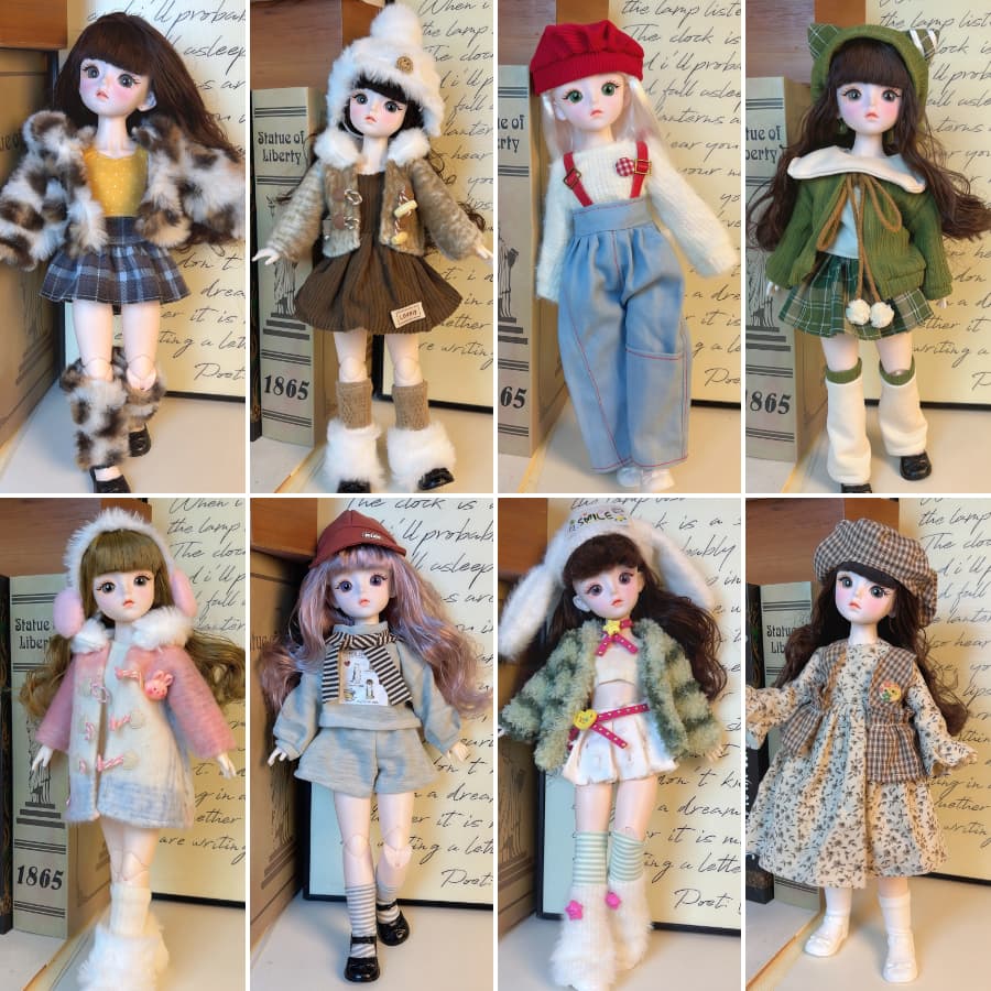 Boneca de 30 cm de alto valor 6 pontos BJD roupas de bebê boneca presente de aniversário