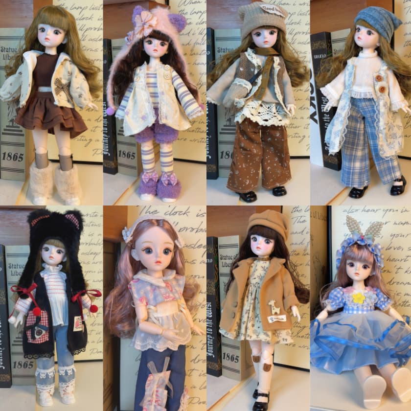 Boneca de alto valor de 30 cm, 6 pontos, roupas de bebê BJD, boneca de 30 cm, presente de aniversário