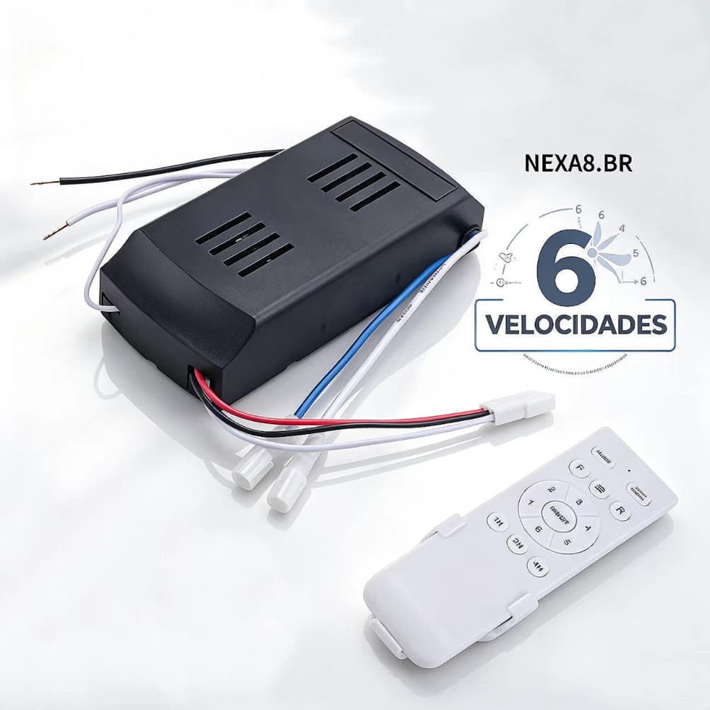 Substituição Do Kit De Controle Remoto Ventilador De Teto Universal , 6 Velocidades E Temporização , Remota Para Luz DC