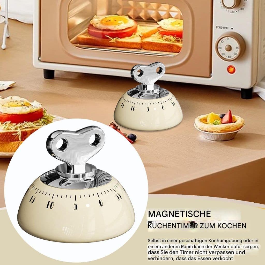 Temporizador De Cozinha Magnético De 60 Minutos Com Alarme-Contagem Regressiva Digital Para Cozinhar , Tarefas E Sessões