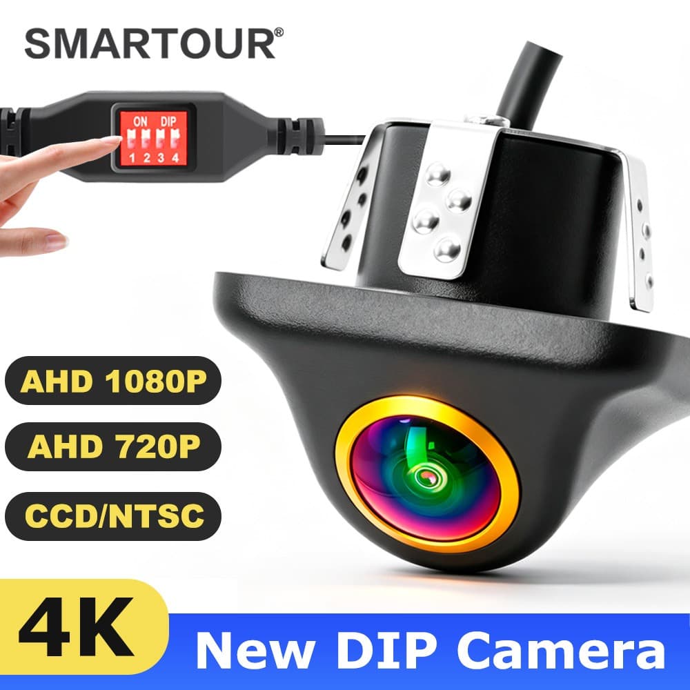 CCD Full HD Invertendo DIP Switch Câmera De Ré AHD 1080P Visão Frontal Para Carro À Prova D'água Punch Instalar Backup