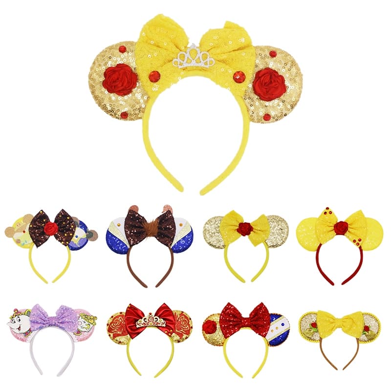 Tiara Com Orelha De Mouse Para Mulheres , Meninas , Cosplay , Festa , Lantejoulas , Arco , Fantasia De Princesa , Acessó