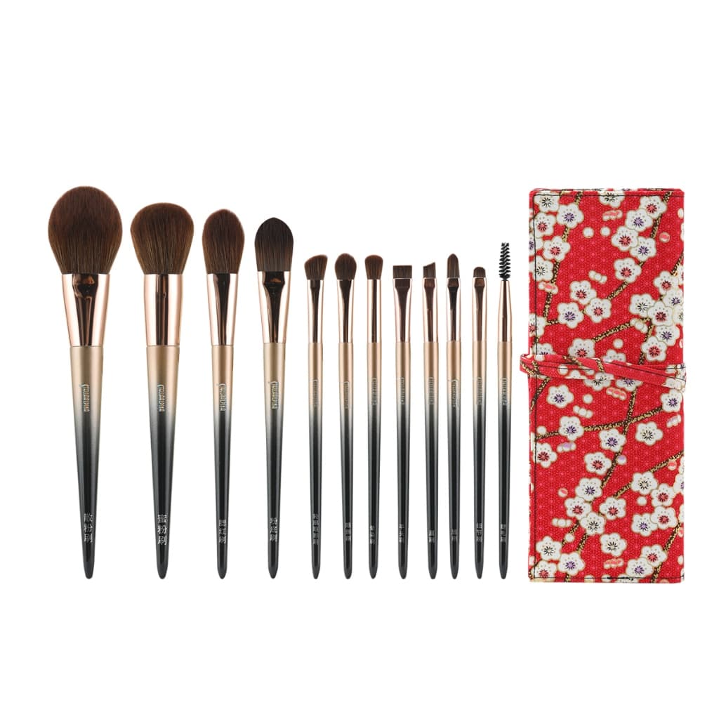 STELLAALPINA Conjunto De Pincéis De Maquiagem Profissional , 12 Peças , Cosméticos De Fibra Sintética Macia Para Rosto ,