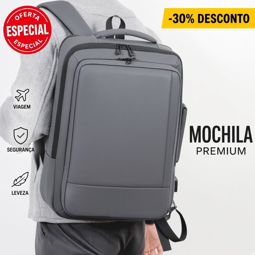 Bolsa de computador masculina com mochila estendida moda negócios mochila porta USB Commuter Notebook mochila na moda-