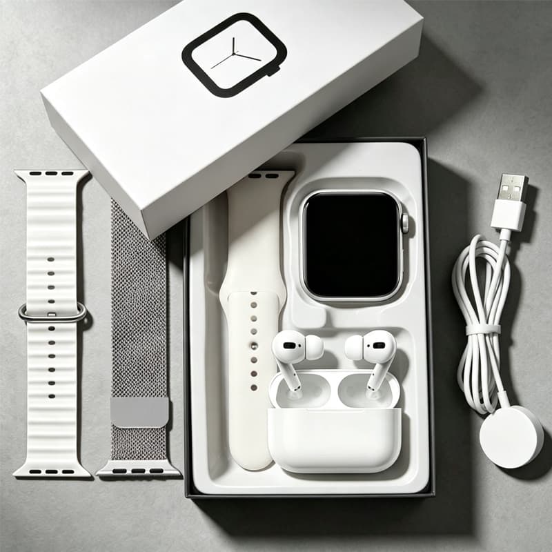 Conjunto 4 Em 1 Smartwatch Relógio Inteligente DIY Papel De Parede Digital Sem Fio Fone i13 Bluetooth Chamada Festival P