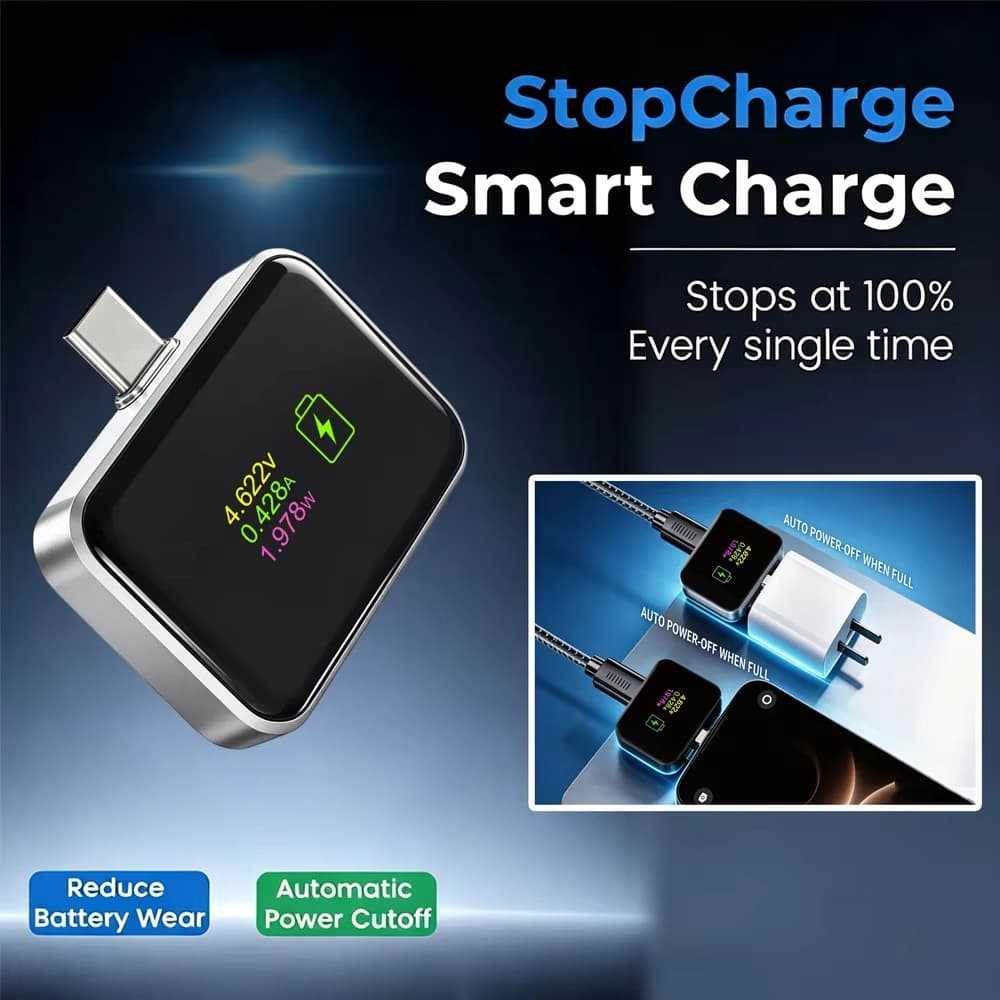 Adaptador De Desligamento Inteligente Tipo C De 140 W Com Proteção Automática Contra Sobrecarga Em Tempo Real