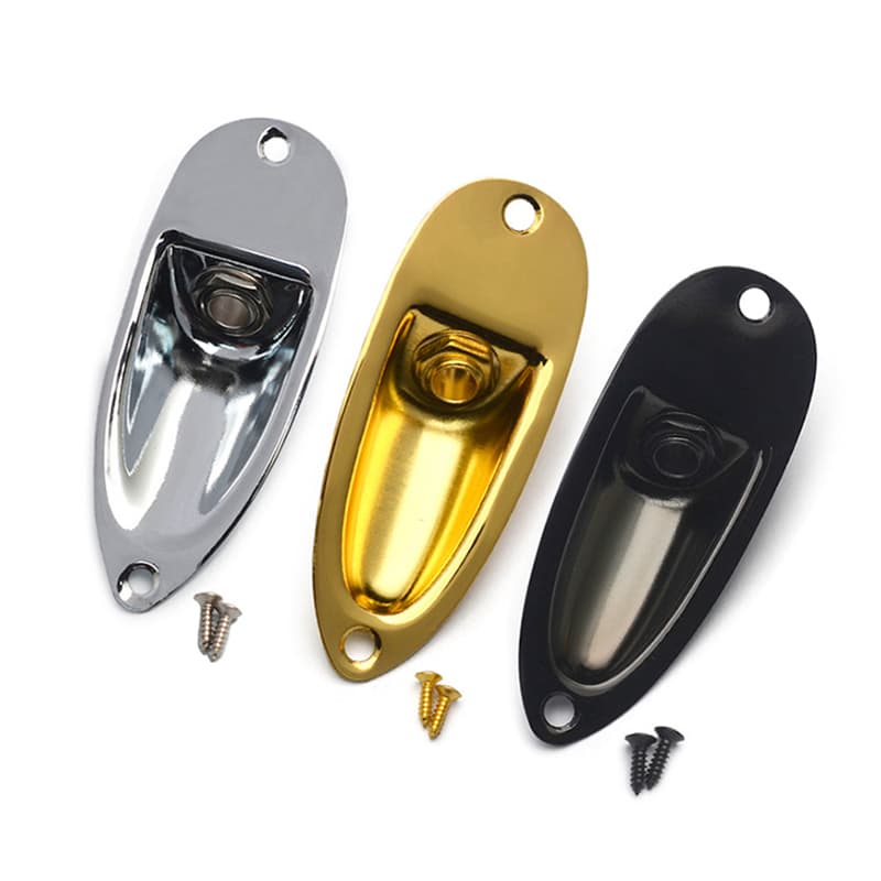 Soquete De Saída Em Forma De Barco Para Guitarra Elétrica-Preto/Dourado/Cromado , Peças De