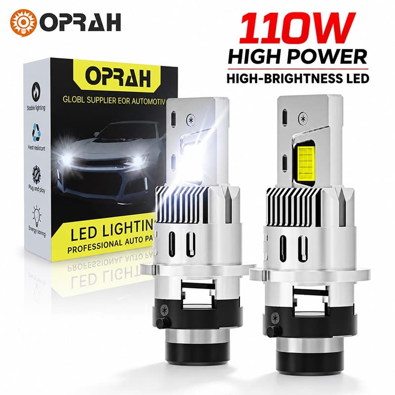 2 Pçs D2S D4S LED Farol Lâmpada 110W 10000LM 6000K Branco HID Xenon Substituição Principal Do Carro Plug and Play 12V
