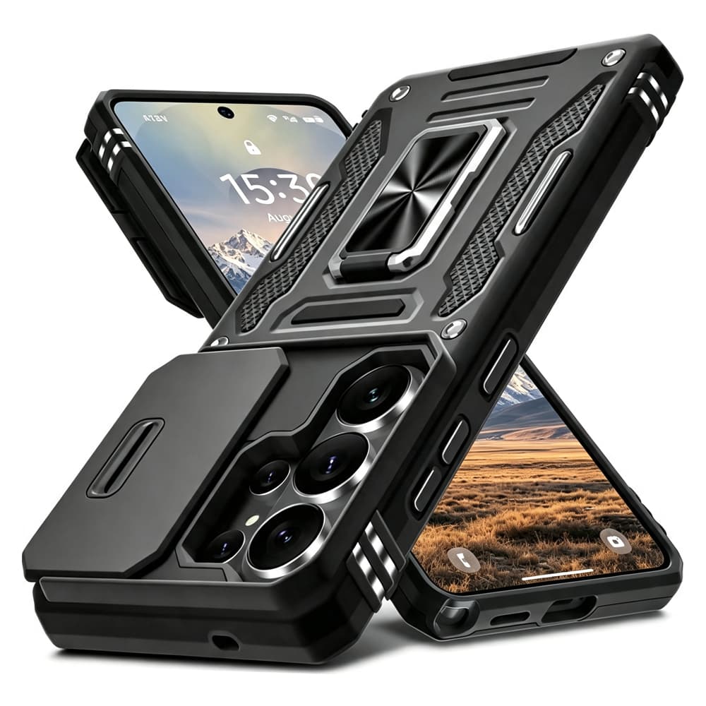 Caso de telefone rígido resistente à prova de choque com suporte Para Galaxy S26 Ultra S25 Ultra S24 Ultra A17 A57 A16