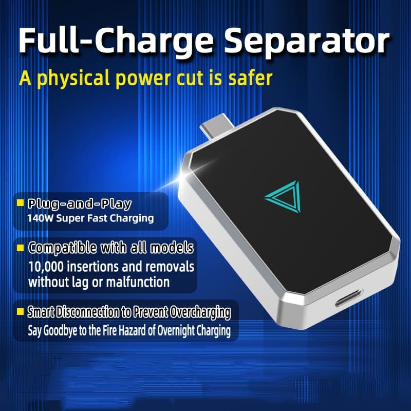 Adaptador Tipo C De Desconexão Automática De 140 W-Corta Potência Físicamente Em Proteção Contra Sobrecarga De Carga Tot