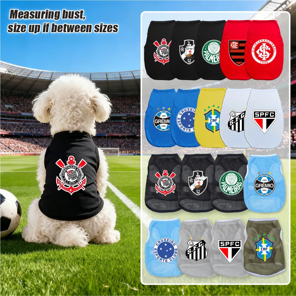 S-2XL Roupas Para Cães Pequenos E Médios Corinthians/HP Colete De Malha Estampada