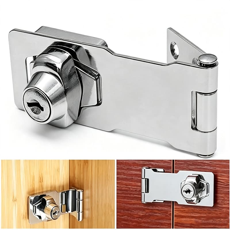 Fechadura de aço inoxidável para gavetas e armários, cilindro de fechadura 6.5 cm, 2 chaves