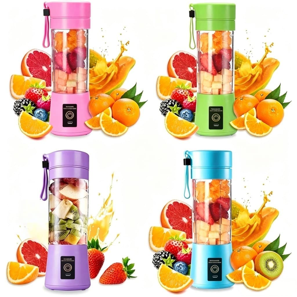 Pequeno pequeno copo de suco elétrico portátil 380ML faca de seis folhas carregamento USB portátil Mini copo de mistura
