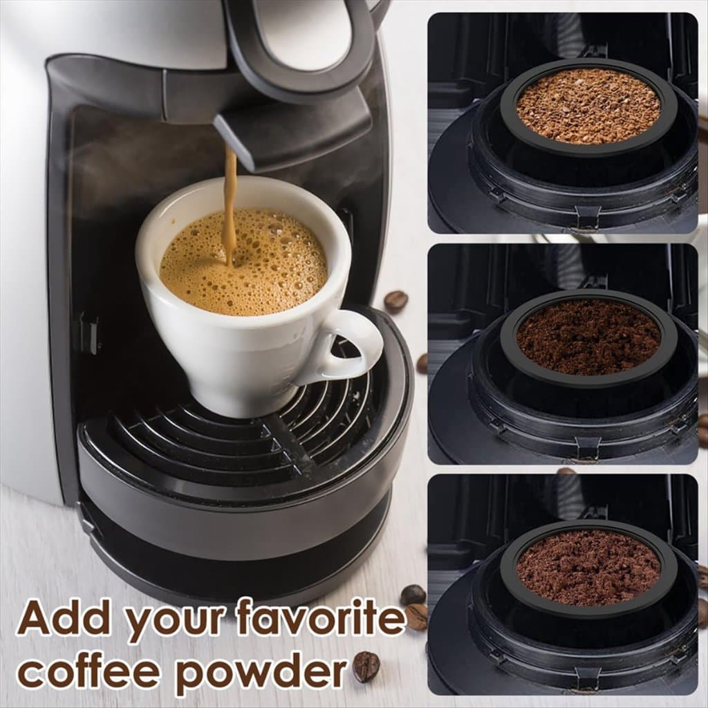 5 Cápsulas Vertuo Reutilizáveis Dos Pces Para A Máquina Nespresso , Cápsula De Café Com 2 Tampas De Silicone 1 Colher E