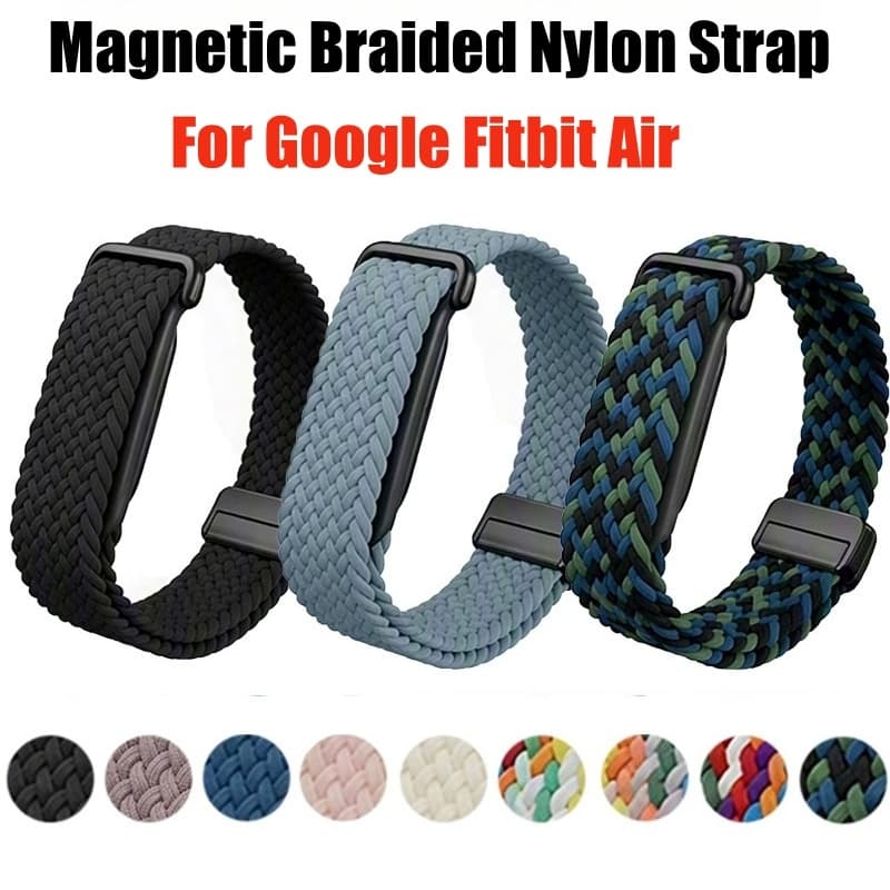 Pulseira Magnética De Nylon Para google fitbit air Trançada , Esportiva De Substituição , Acessórios Smartwatch De Ar