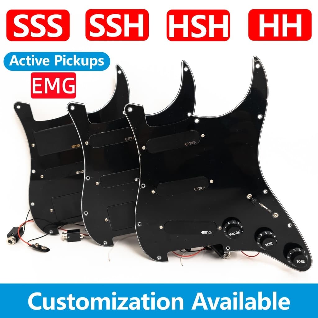 Captadores Ativos Pré-Fiados SSS/Sh/HH EMG Pickguard SA 85 Modelo Humbucker Ativo E De Bobina Única Acessórios De Guitar