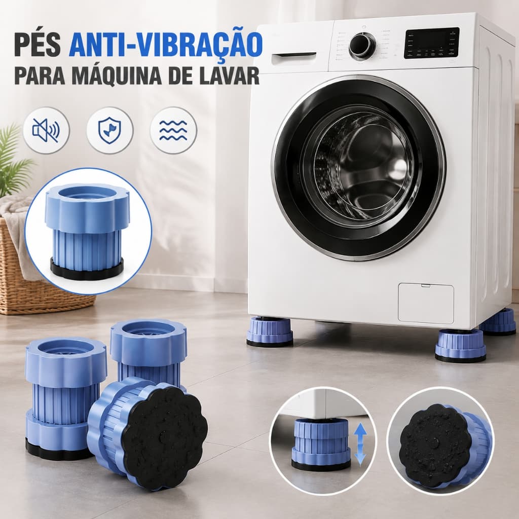 4 Pçs Anti Vibração Pés Almofadas Antiderrapante Absorção De Choque Máquina De Lavar Aumentando Almofada Esteira