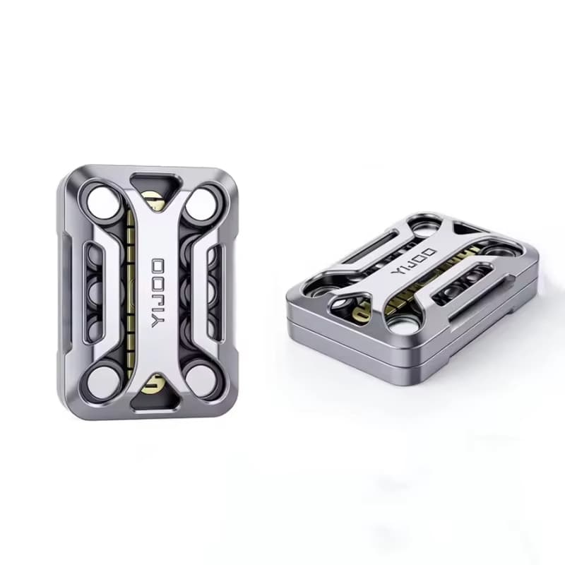 1PC Metal Magnético Push Card Edc Brinquedo De Descompressão Mecânica Ponta Do Dedo Popping Moeda Artefato Portátil Para