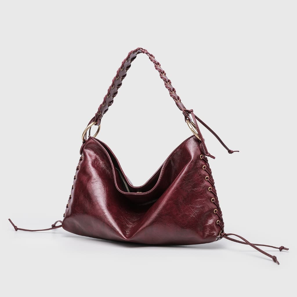 bolsas femininas de ombro bolsa premium Bolsa de mão trançada com ilhós metálicos e grande capacidade