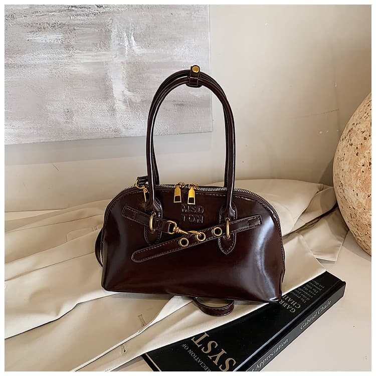 bolsa feminina elegante bolsa transversal feminino bolsa premium retrô em forma de concha com fecho de metal