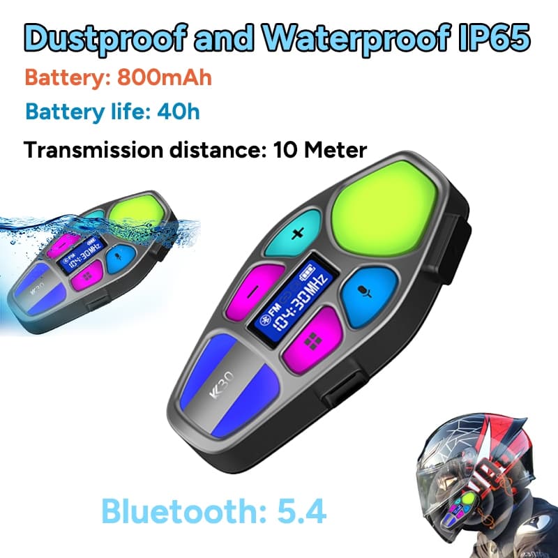 Capacete Da Motocicleta Fone De Ouvido Bluetooth Fones Sem Fio 5.4 Motor Bicicleta Handsfree Estéreo