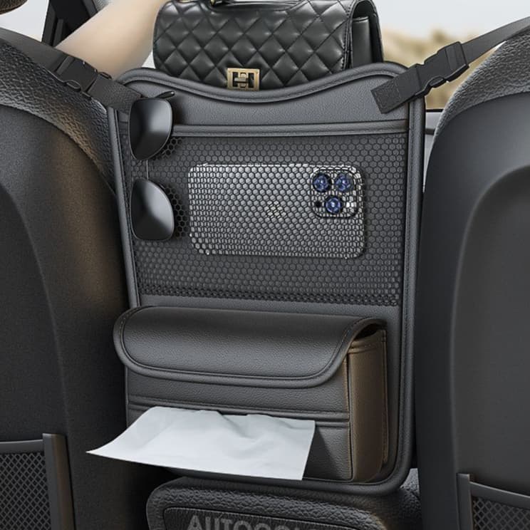 Armazenamento de carro armazenamento de carro frente fileira assento médio rede de armazenamento bolso caixa de tecido d