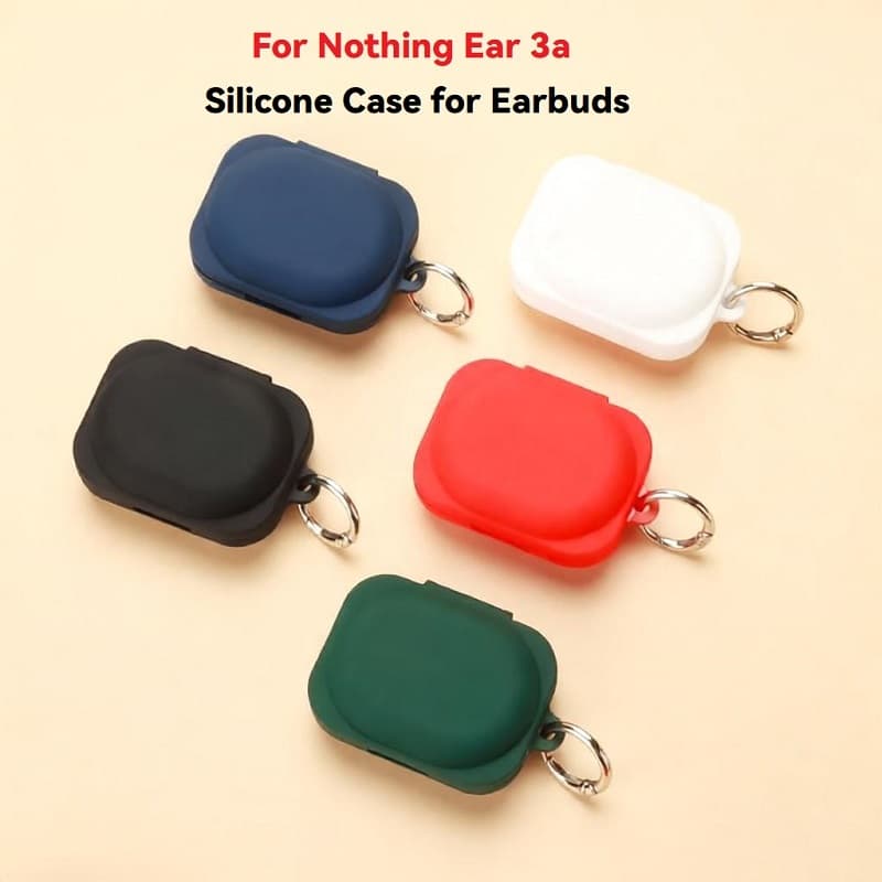 Capa De Silicone Macio Para Nada Orelha Nothing Ear 3a Sem Fio Bluetooth Fones De Ouvido Ear3a Metal Mosquetão‌ Protetor