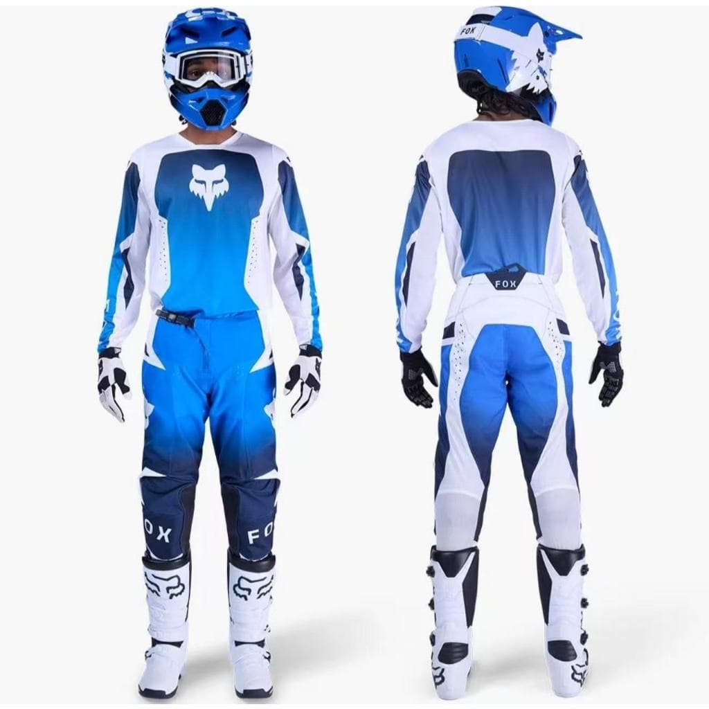 2026 Fox Racing Motocross MX Kit Combo Camisa E Calça Blue Storm