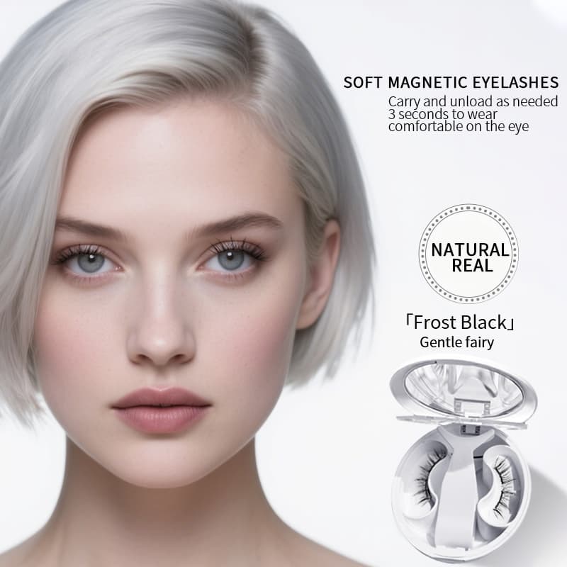 [Cílios postiços magnéticos macios] Cílios postiços magnéticos curvos estilo mãe bebê caixa multifuncional 5D