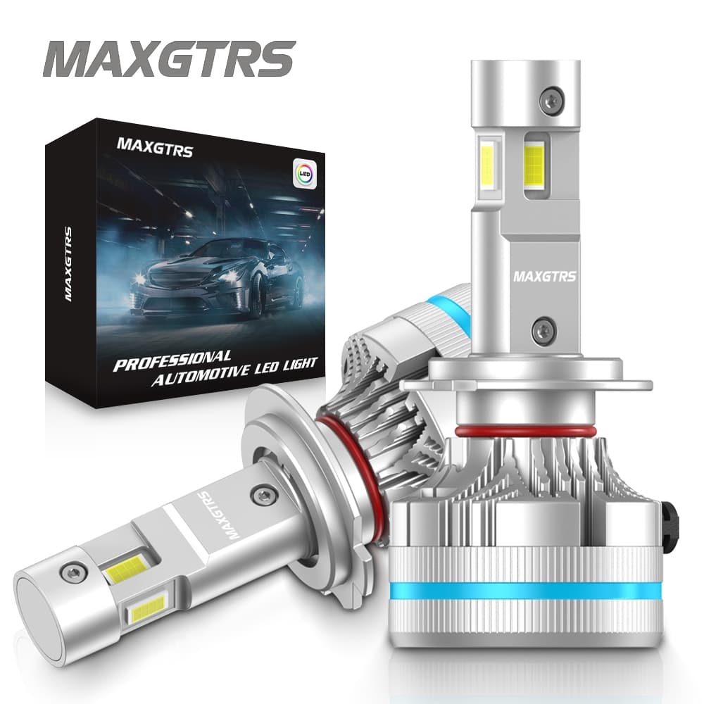 MAXGTRS Super Brilhante 2 Pçs 20000LM H11 H8 H7 9005 HB3 H4 LED Canbus Nenhum Erro Lâmpada Do Farol Automática 9012 HIR2